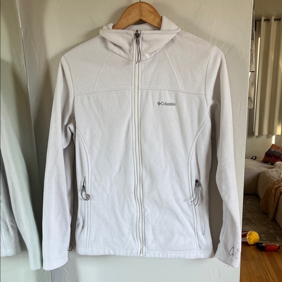 Columbia Soft White Fleece Jacket - Picture 1 of 3